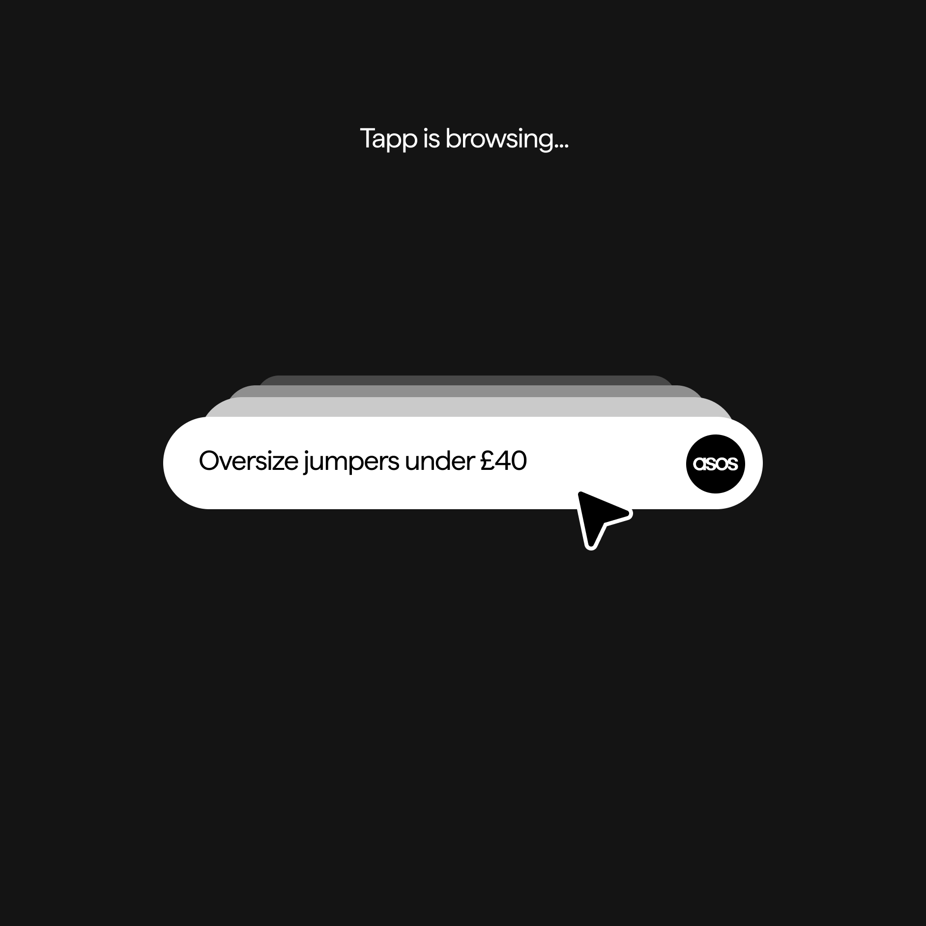 Tapp browsing for clothes